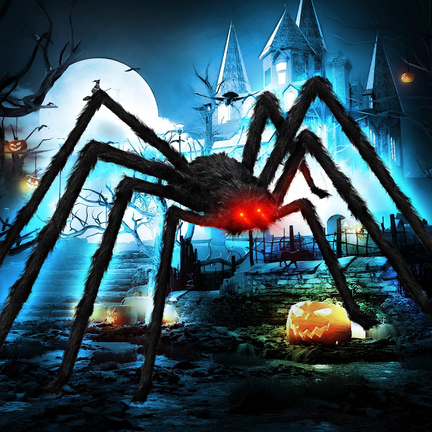 Halloween Outdoor Decorations Hairy Spider