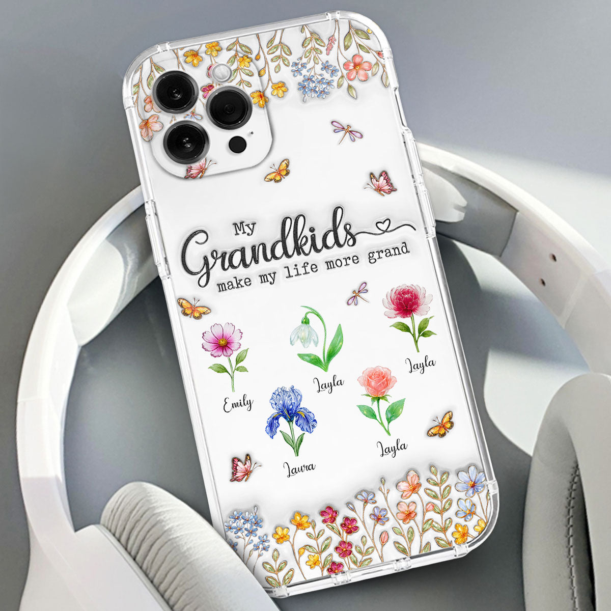 Make Life More Grand With Lovely Kids - Personalized Custom 3D Inflated Effect Phone Case
