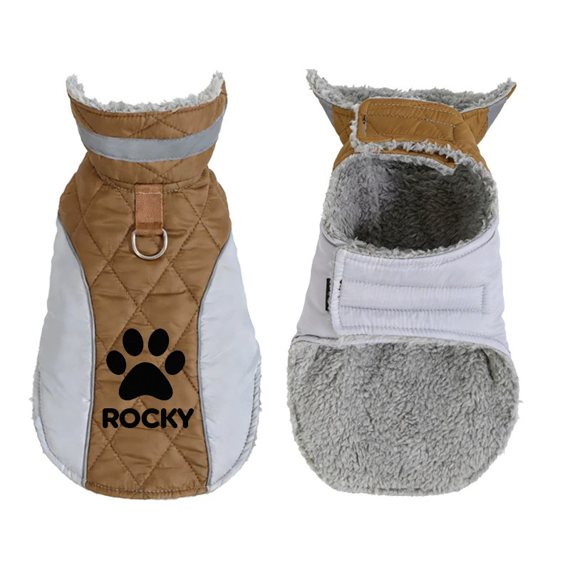 Coat-Personalized Custom Pet Name Winter Warm Coat