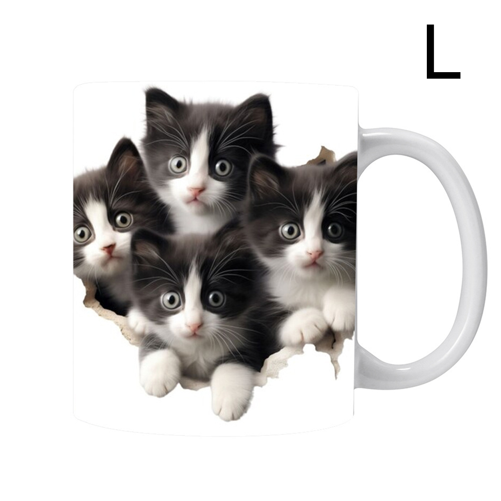 3D Cat Art Coffee Mug