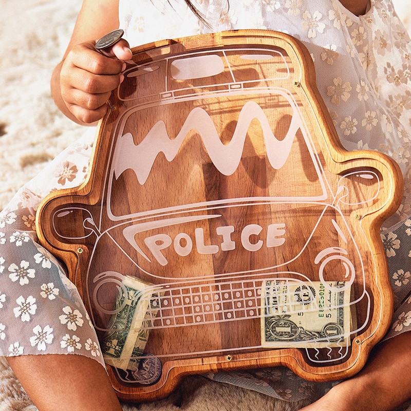 Wood Tractor Piggy Bank Christmas/Birthday Gift