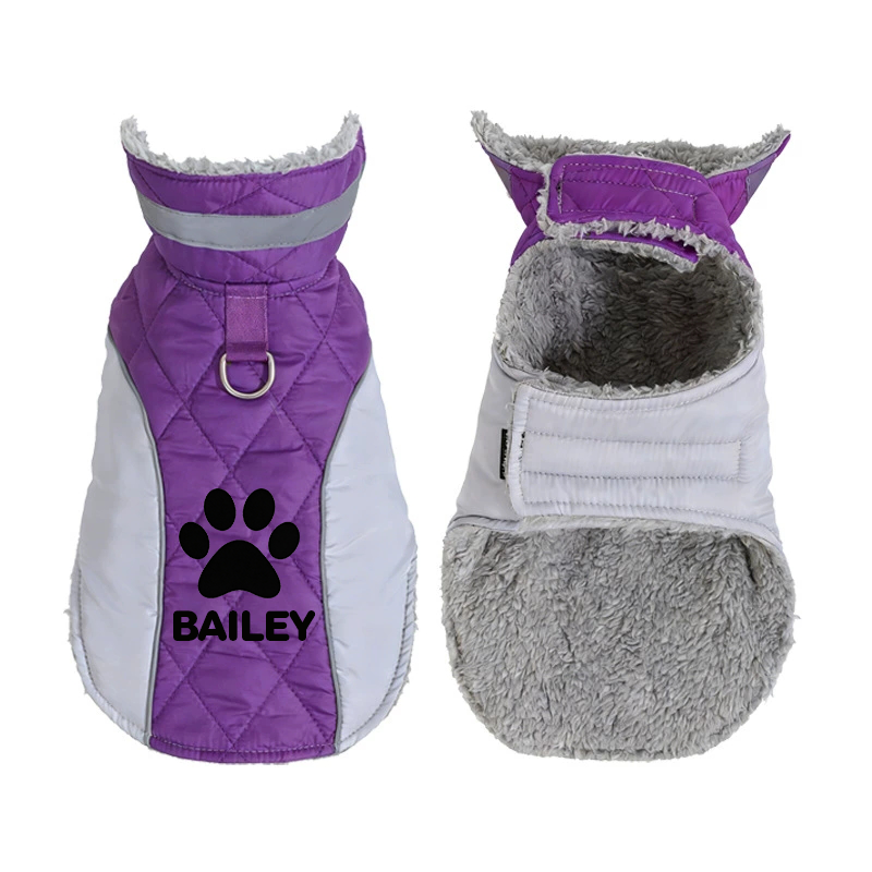 Coat-Personalized Custom Pet Name Winter Warm Coat