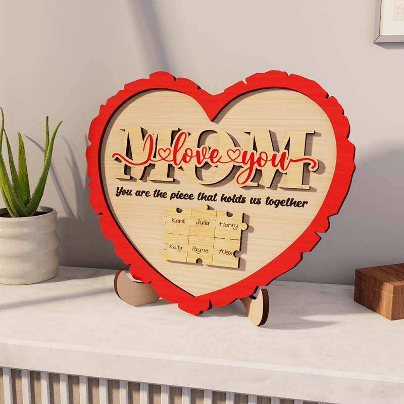 Personalized Heart Wooden Name Puzzle