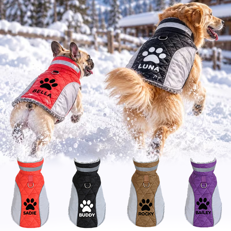 Coat-Personalized Custom Pet Name Winter Warm Coat
