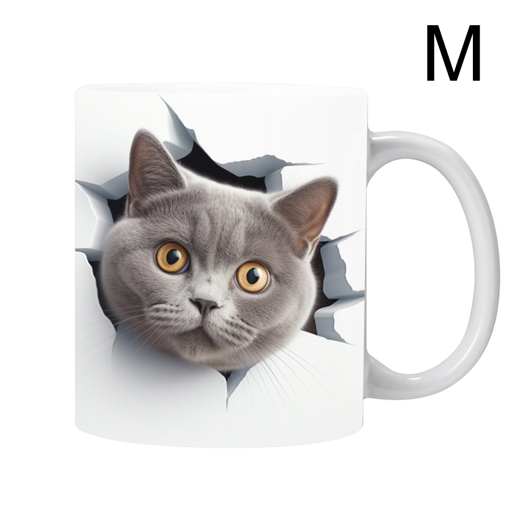 3D Cat Art Coffee Mug