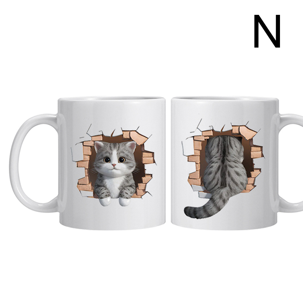 3D Cat Art Coffee Mug
