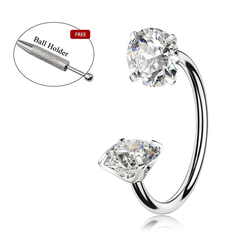 🎄Christmas Special: 48% Off🔥Horseshoe Nose Hoop with Free Ball Holder Tool