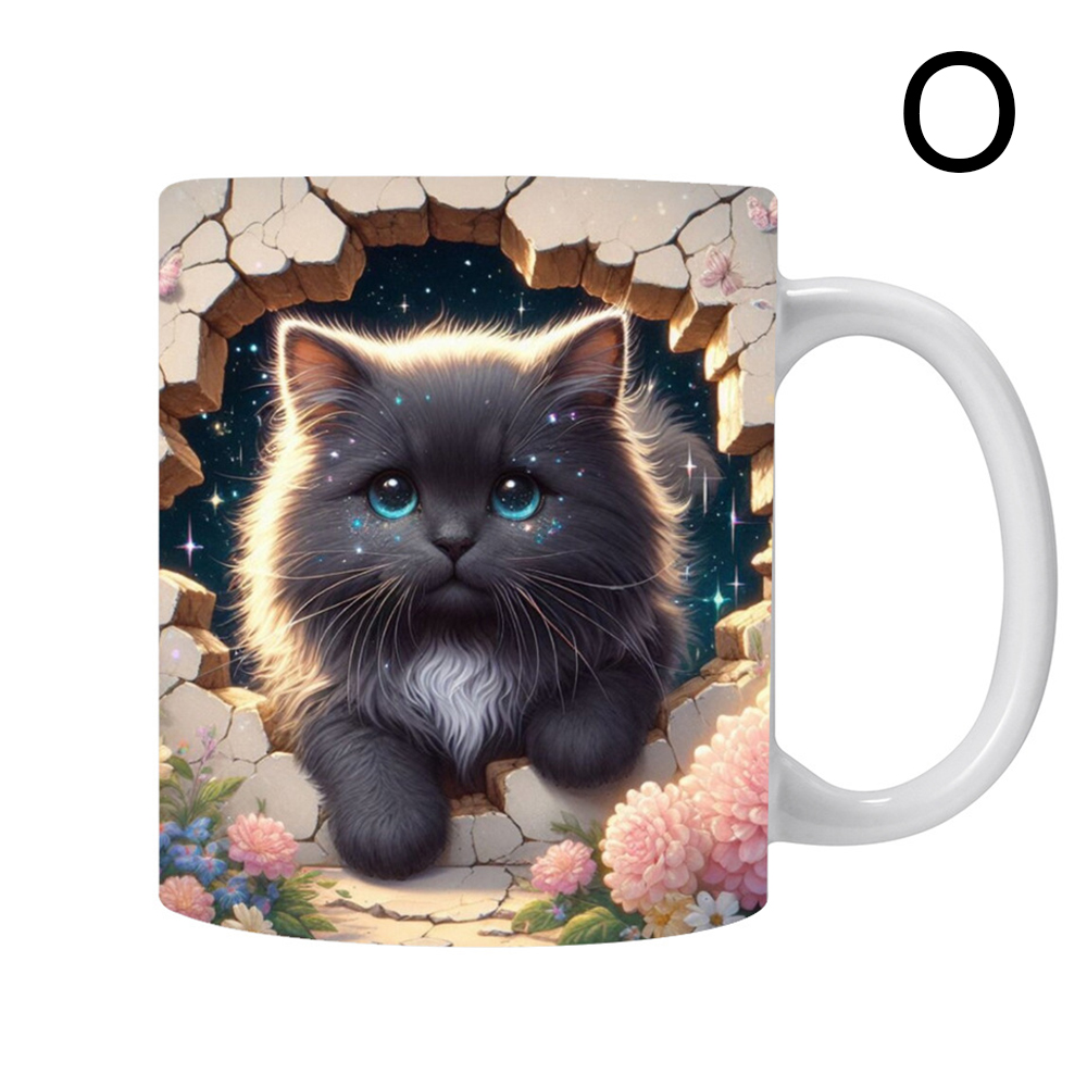 3D Cat Art Coffee Mug