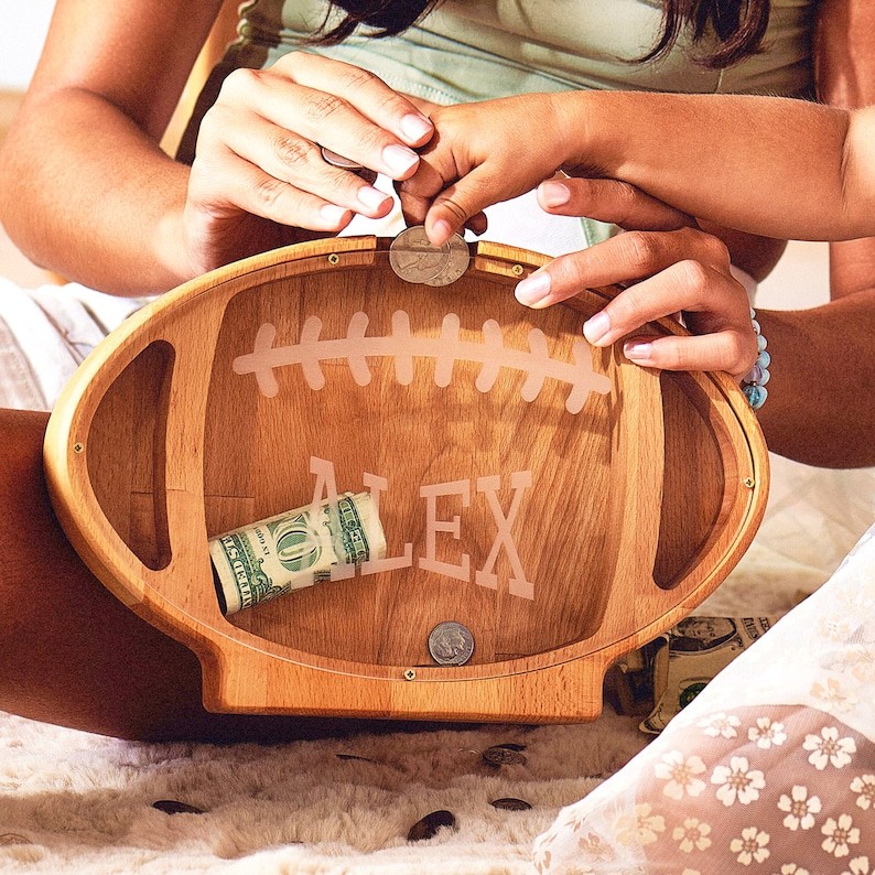 Wood Tractor Piggy Bank Christmas/Birthday Gift