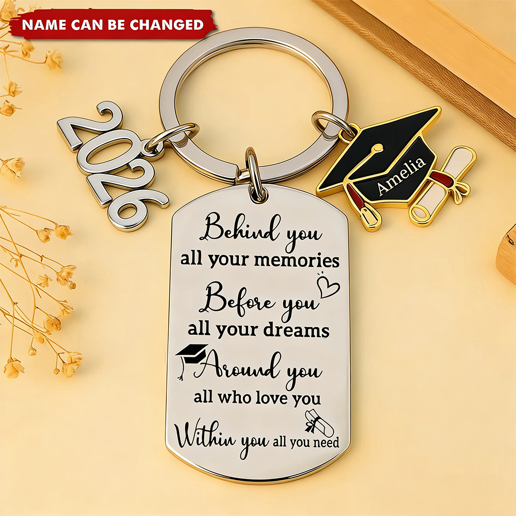 Family Personalized Custom Graduation Keychain - Graduation Gift For Family Members, Brothers, Sisters