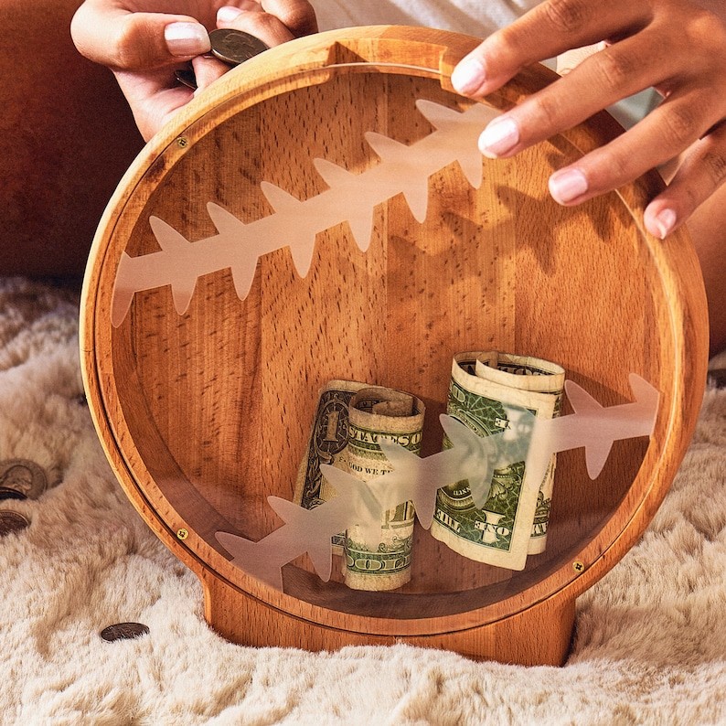 Wood Tractor Piggy Bank Christmas/Birthday Gift