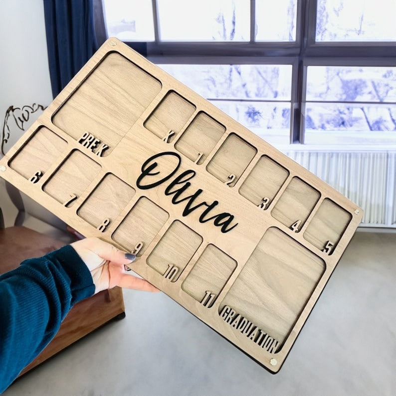 Pre K to Graduation School Picture Frame | Grade School Photo Frame