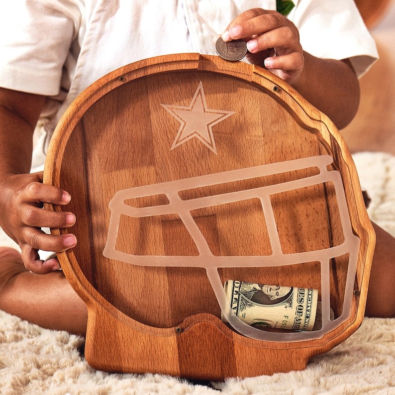 Wood Tractor Piggy Bank Christmas/Birthday Gift