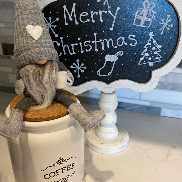 Coffee Bar Decor Gnome -- Tiered Tray Gnome