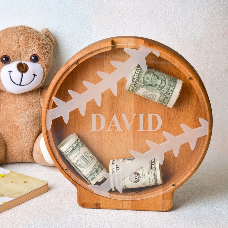 Wood Tractor Piggy Bank Christmas/Birthday Gift