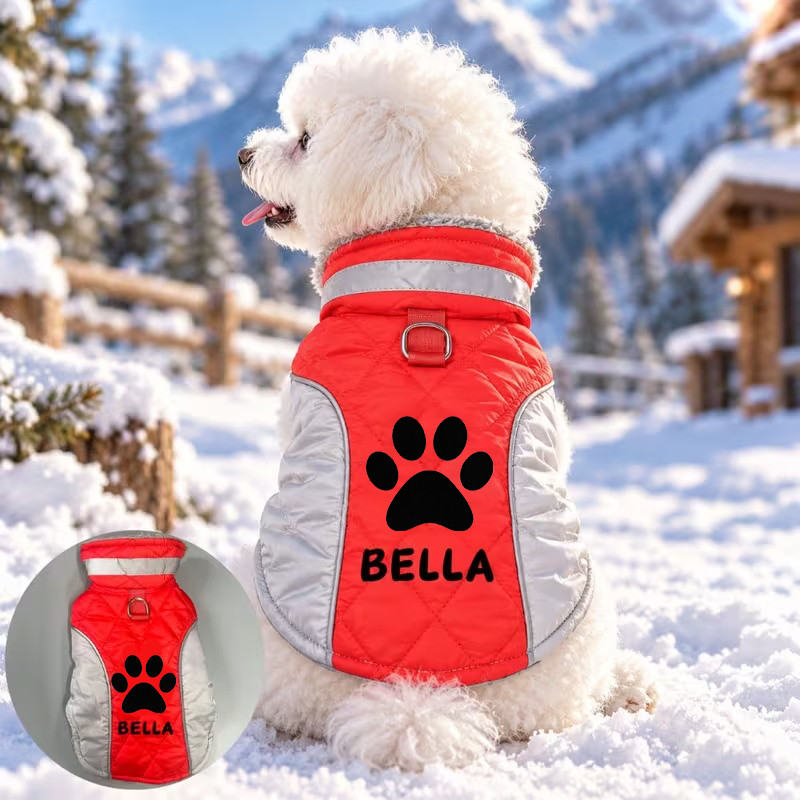 Coat-Personalized Custom Pet Name Winter Warm Coat