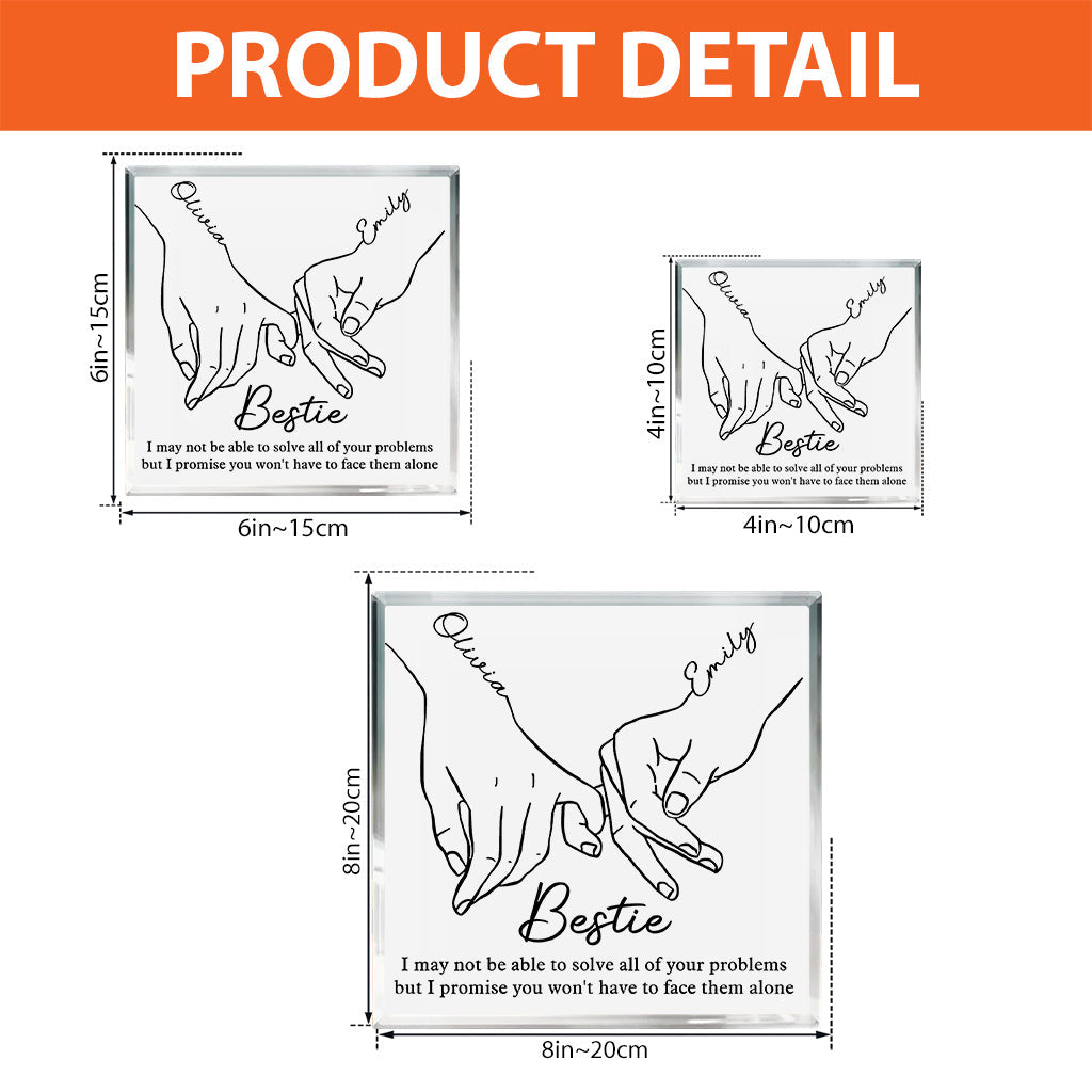 I Love You Forever & Always - Couple Personalized Custom Square Shaped Acrylic Plaque