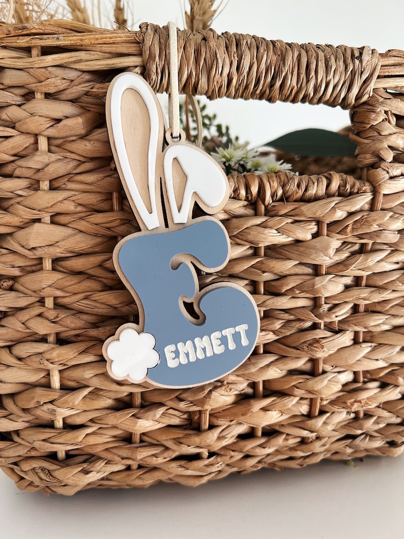 Easter Bunny Basket Tag / Easter Basket Tag / personalized Easter Basket Tag