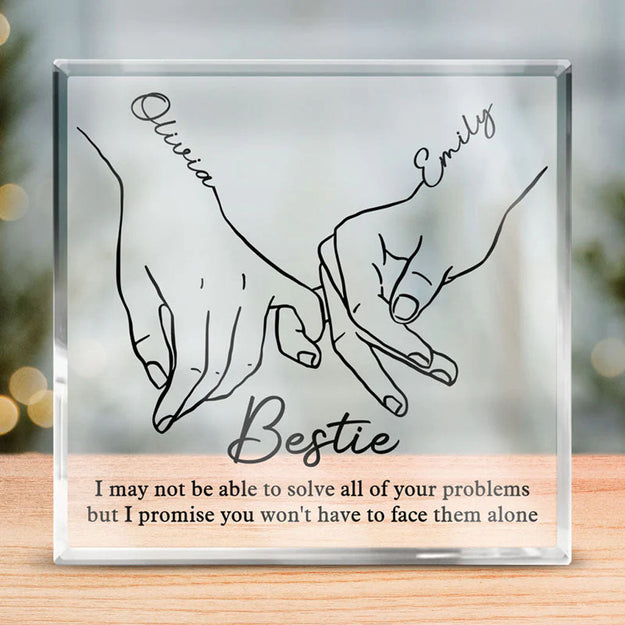 I Love You Forever & Always - Couple Personalized Custom Square Shaped Acrylic Plaque