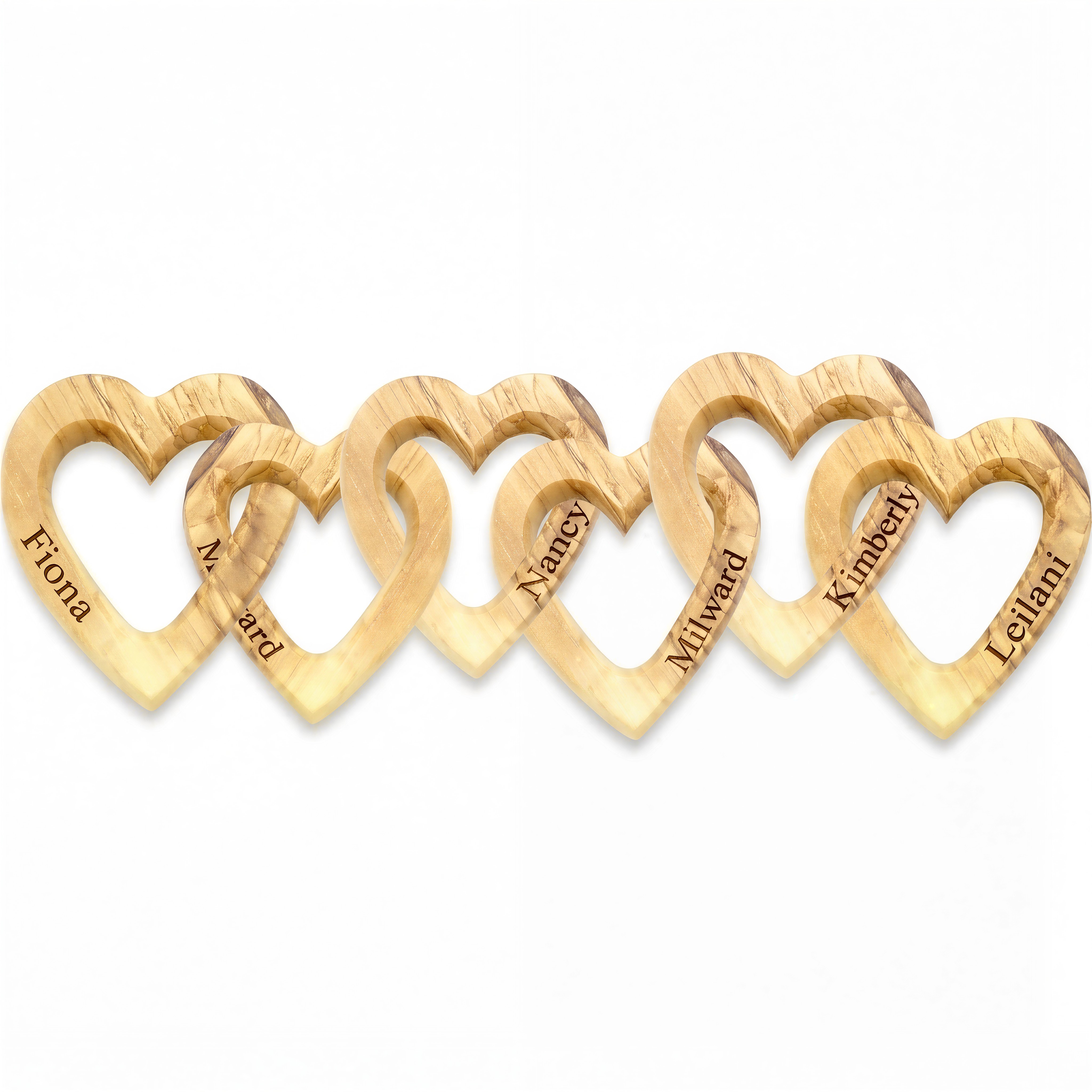 Personalized Interlocking Hearts - Celebrates Friendships Sisters