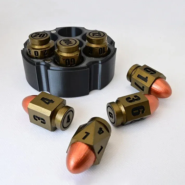 Party Picks Game Essentials-Bullet Shaped Polyhedral Dice Set (7 PCS)