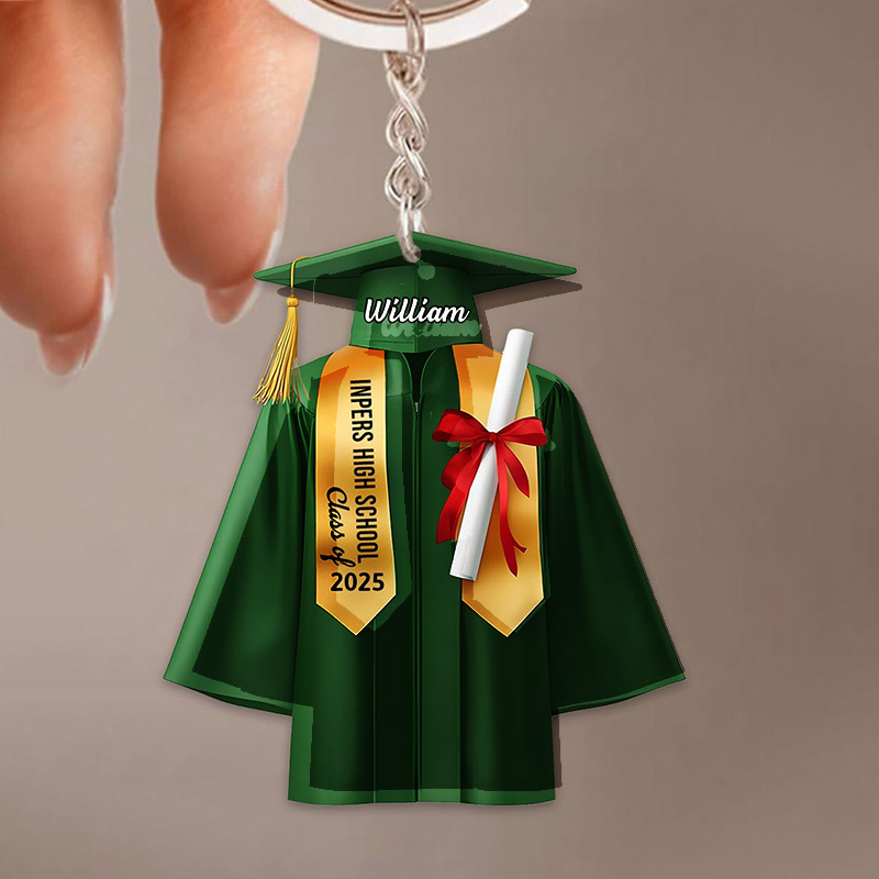 Personalized Graduation Keychain Class of 2025