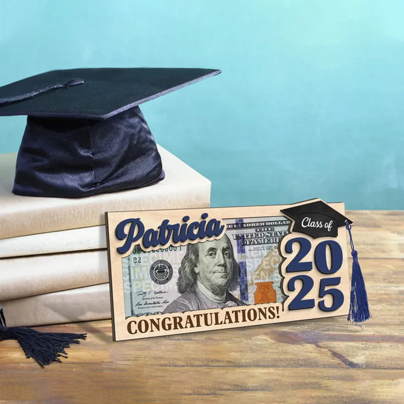 Personalized 2025 Graduation Money Clip with graduation cap