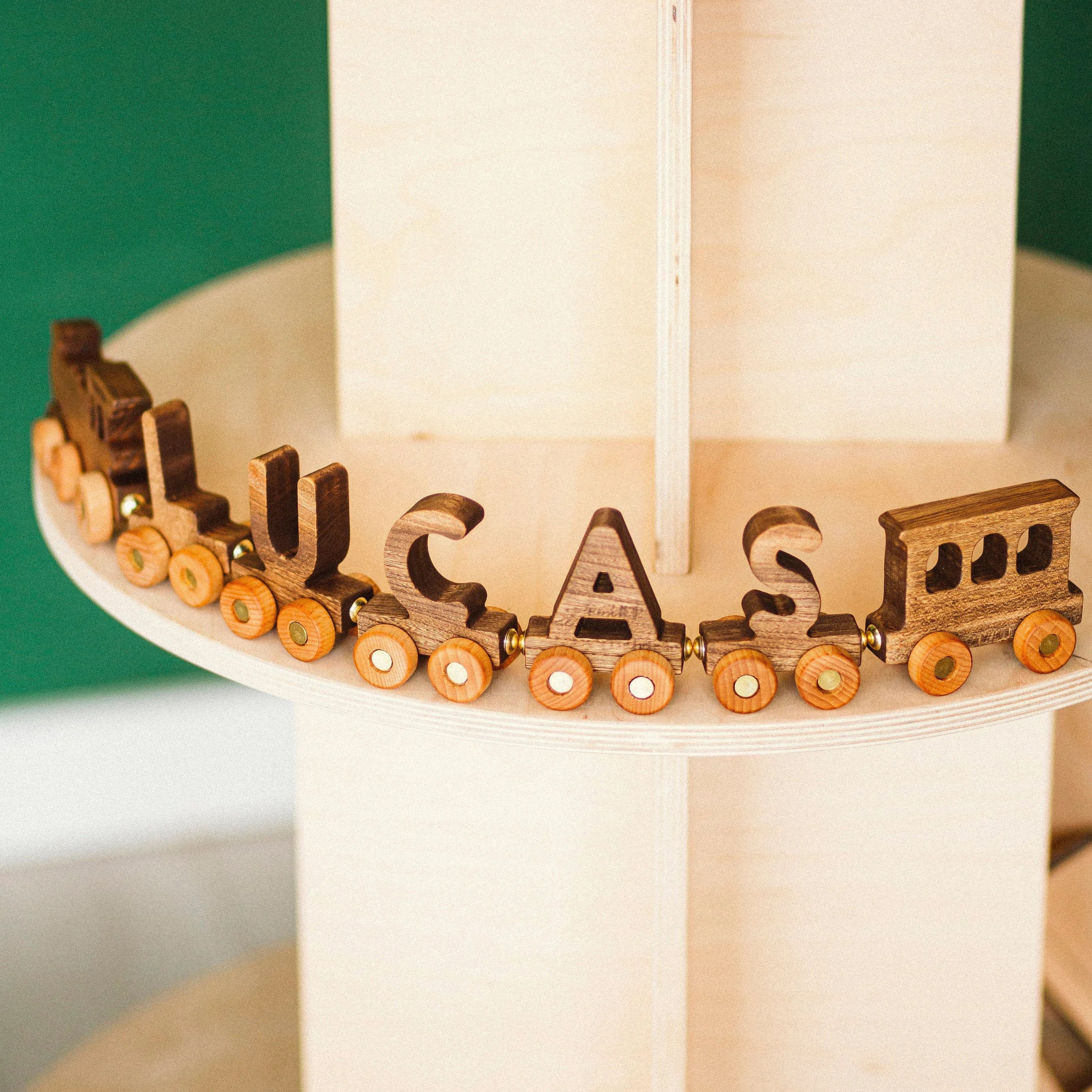 Personalized Wooden Train Playset with Tracks