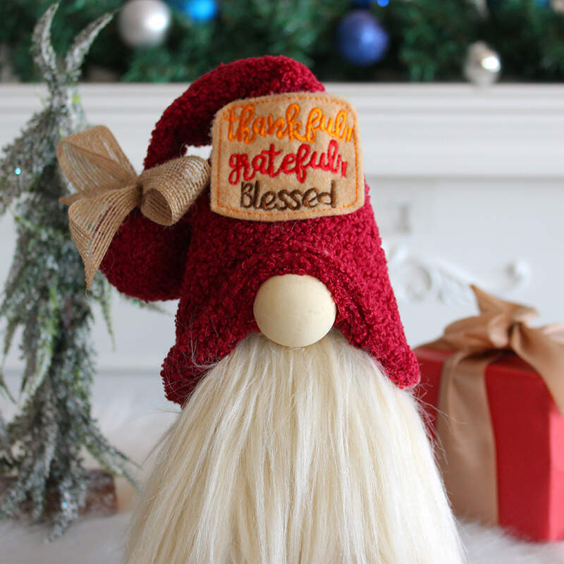 Thankful Grateful & Blessed Gnome --Tiered Tray Gnome