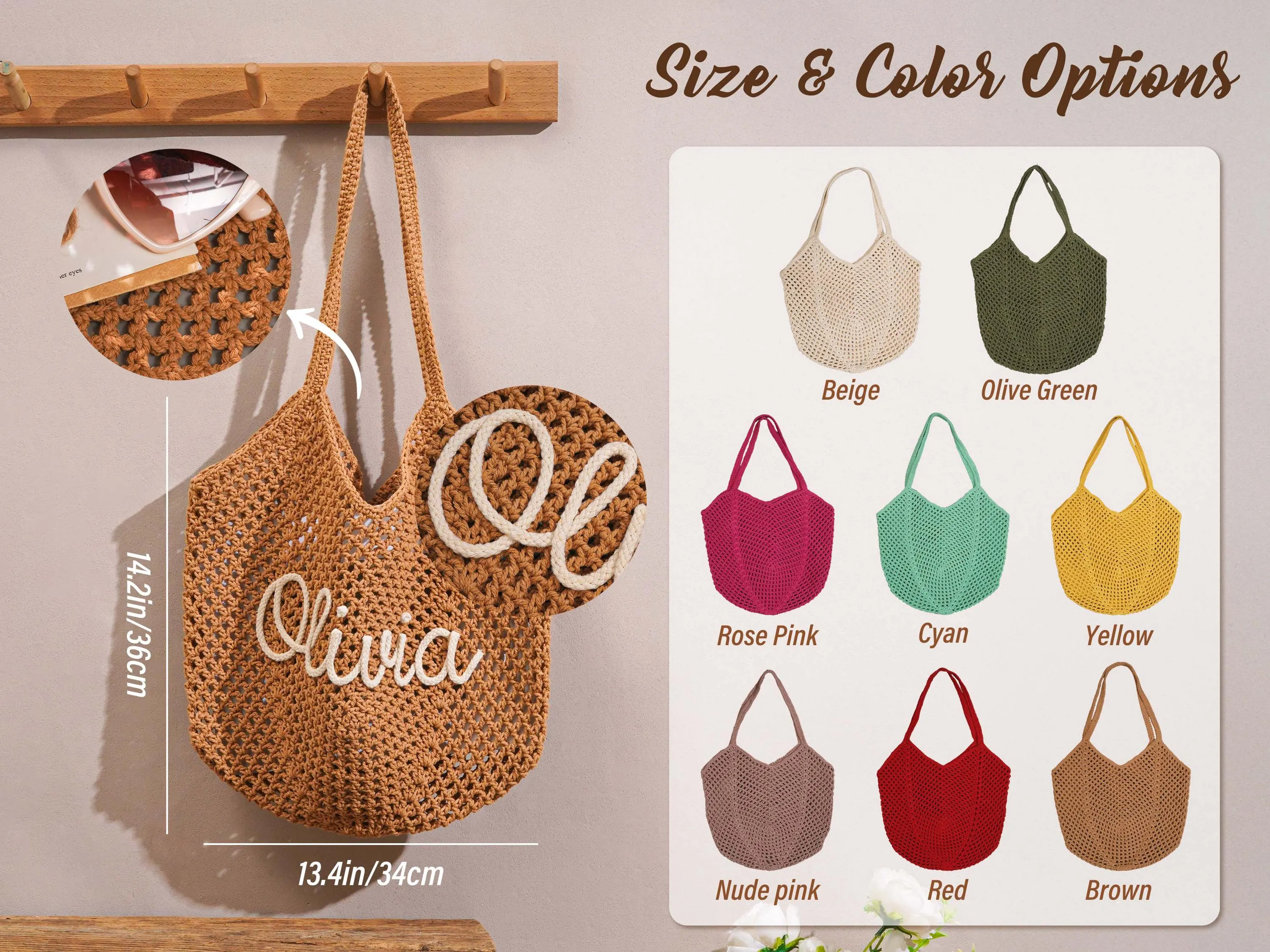 Personalized beach tote bags