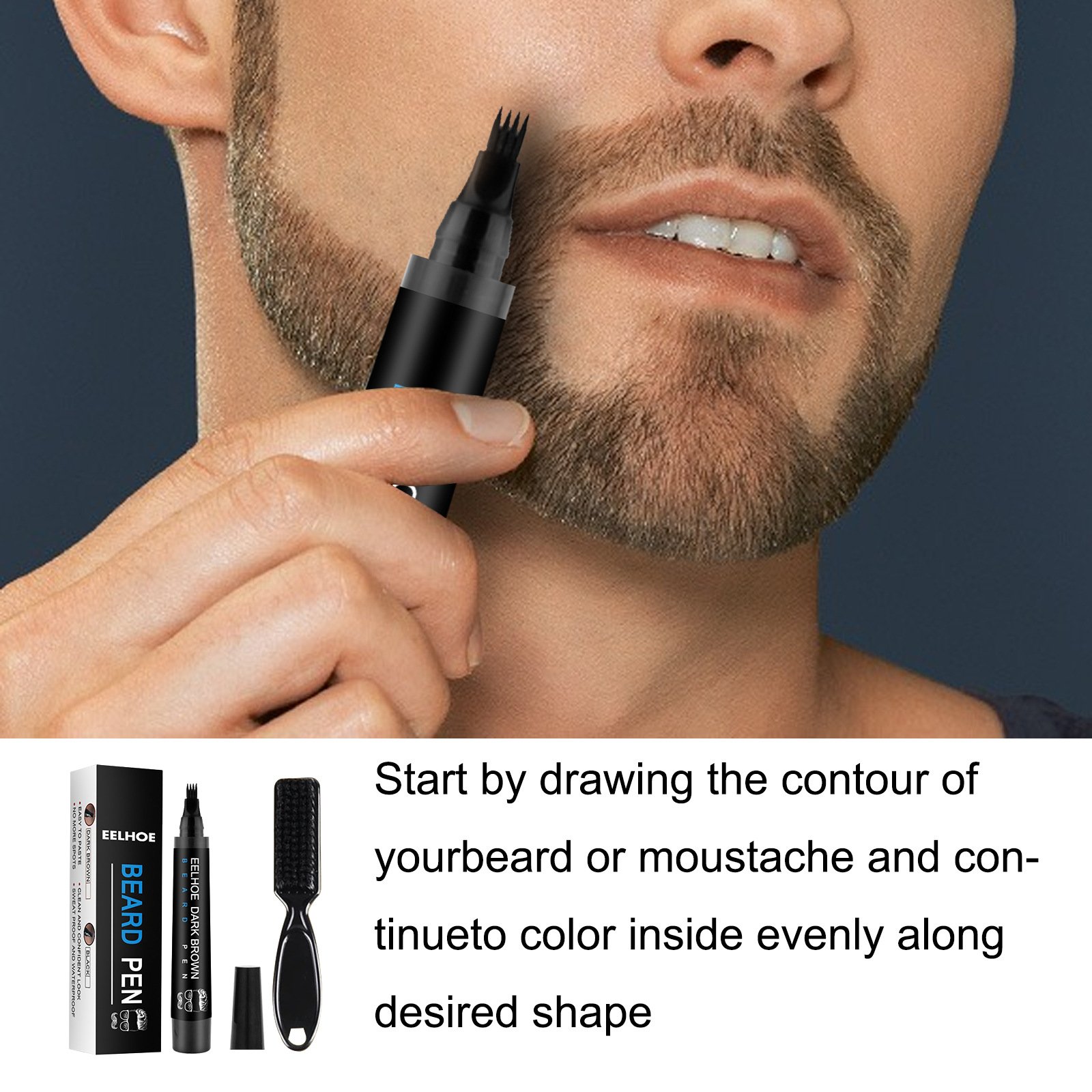 EELHOE Beard Filling Pen Kit- Perfect Beard Shaping Kit-  BIG SALE 
