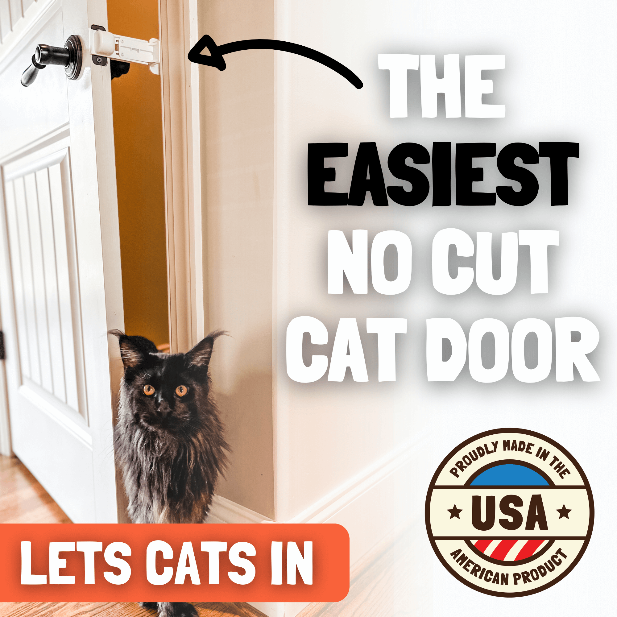 Door Buddy Cat Door Holder Latch to dog proof litter box
