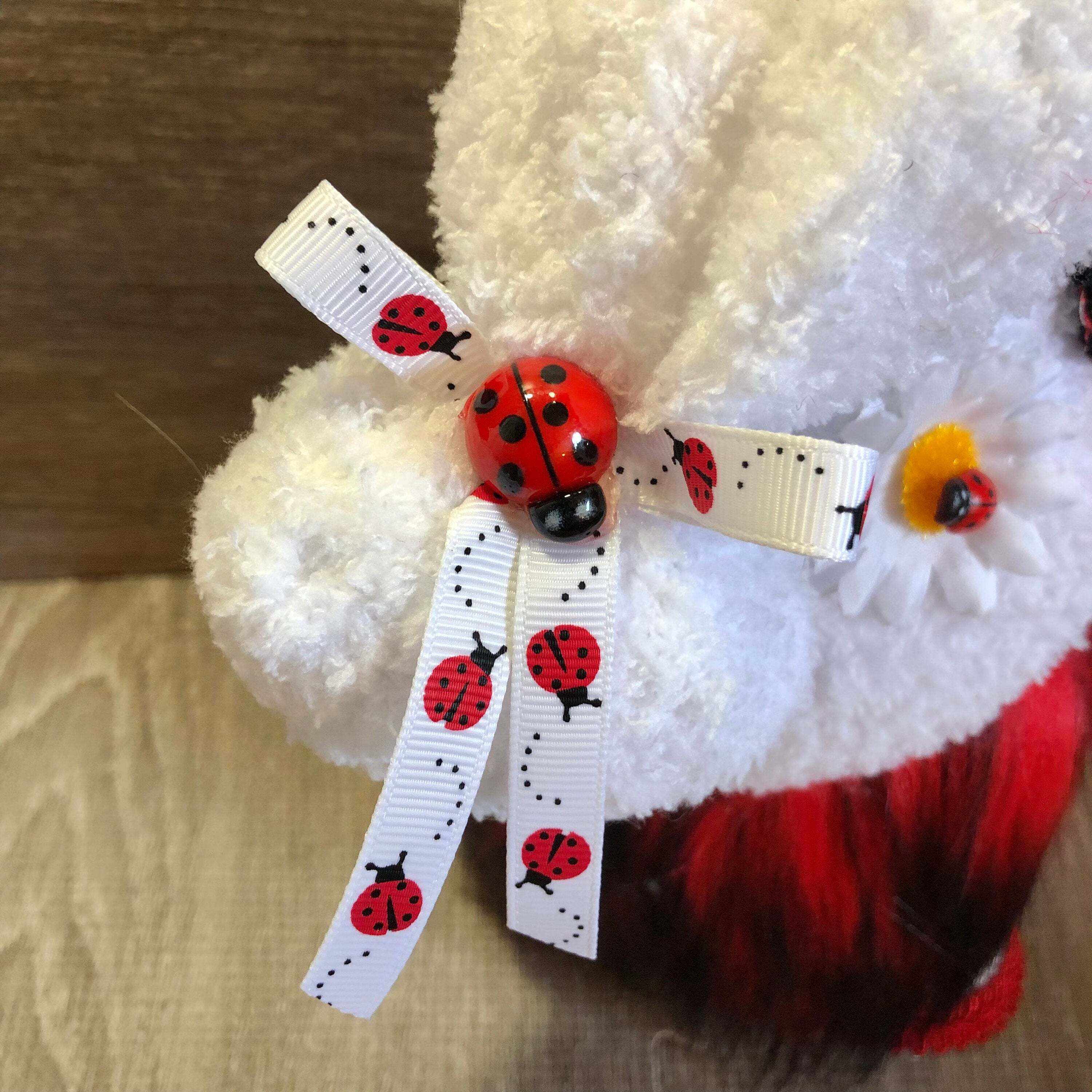 Ladybug Daisy Gnome --Tiered Tray Gnome