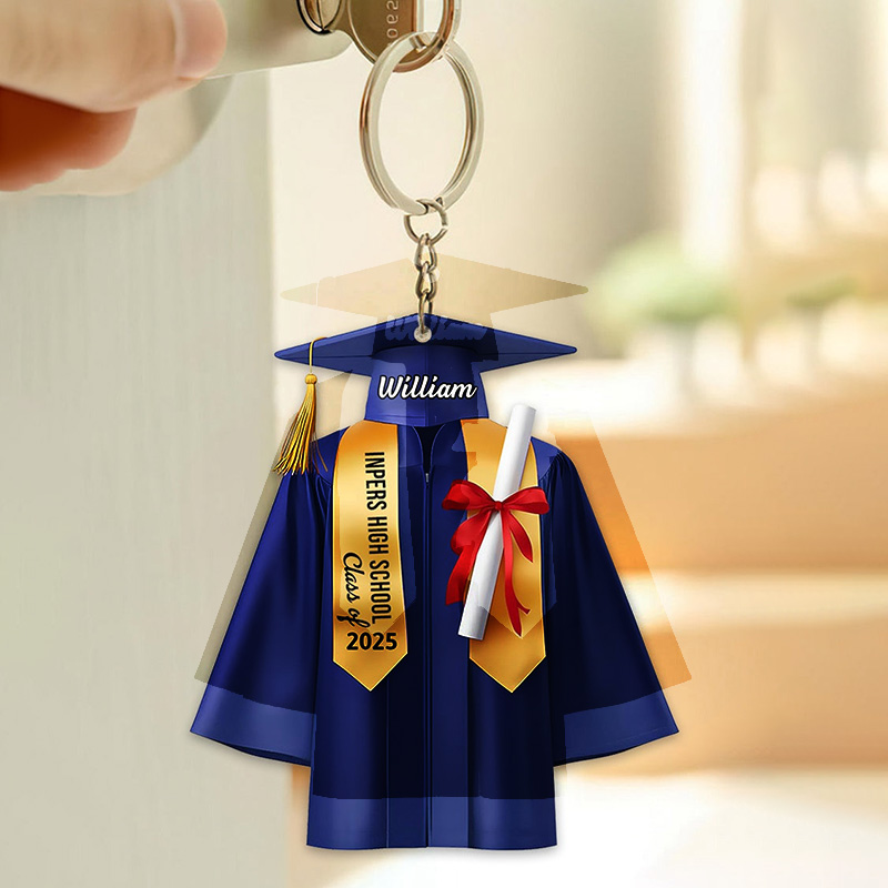 Personalized Graduation Keychain Class of 2025