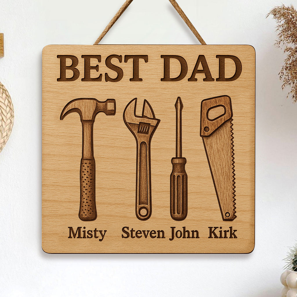 Personalized Dad’s Workshop Custom Wooden Sign- Prefect Father's Day Gift
