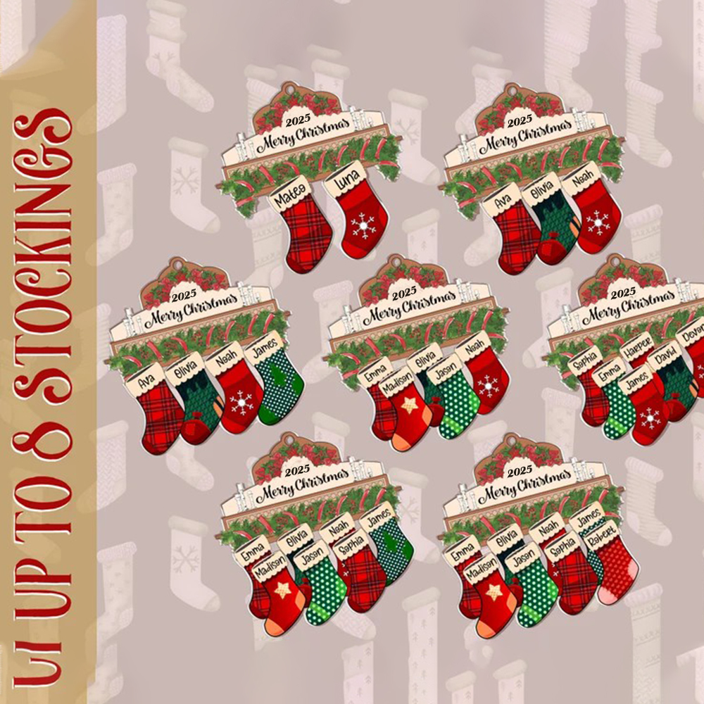 Personalized Custom Family Christmas Ornament, Christmas Tree Ornament with Family Names