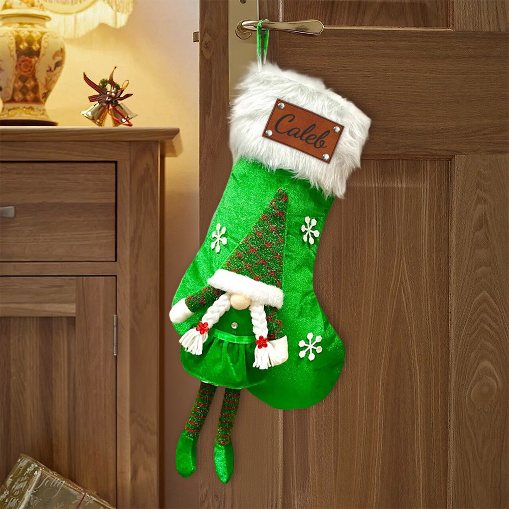 Personalized Christmas Socks ornament- stocking tag