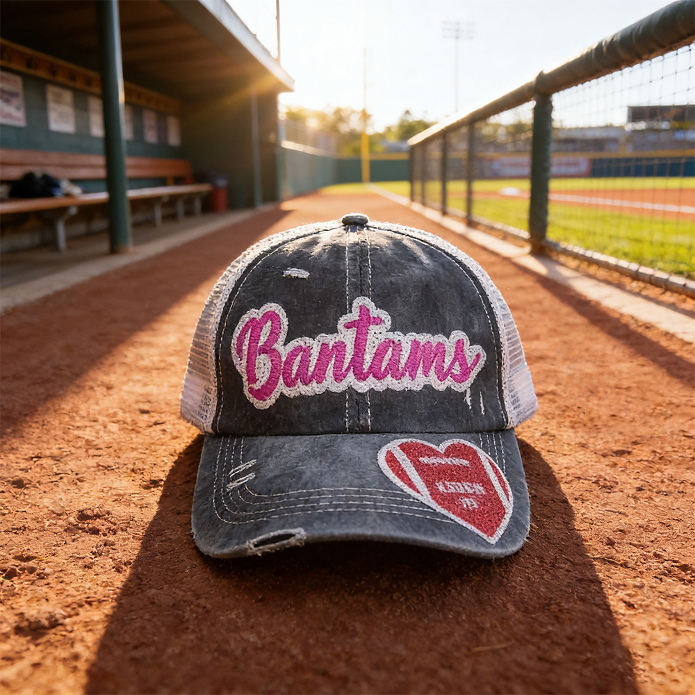 Personalized Sport Cap Adjustable Band Hat with Glittering Name and Number Gift for Ball Sports Lover