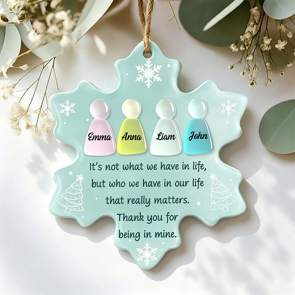 Thank You For Being In Mine Sea Glass - Personalized Sea Glass Custom Name Friendship Keepsake Hanging Decor - Prefect Gift For Family, Friends, Sisters, Brothers