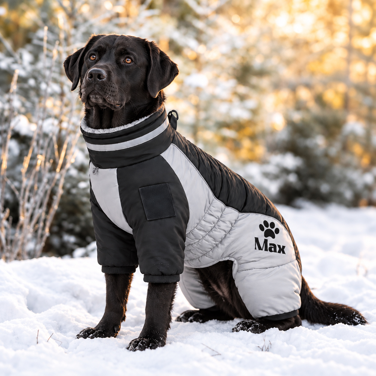 Personalized Pet Large Size Winter Warm Windproof Puffer Jacket