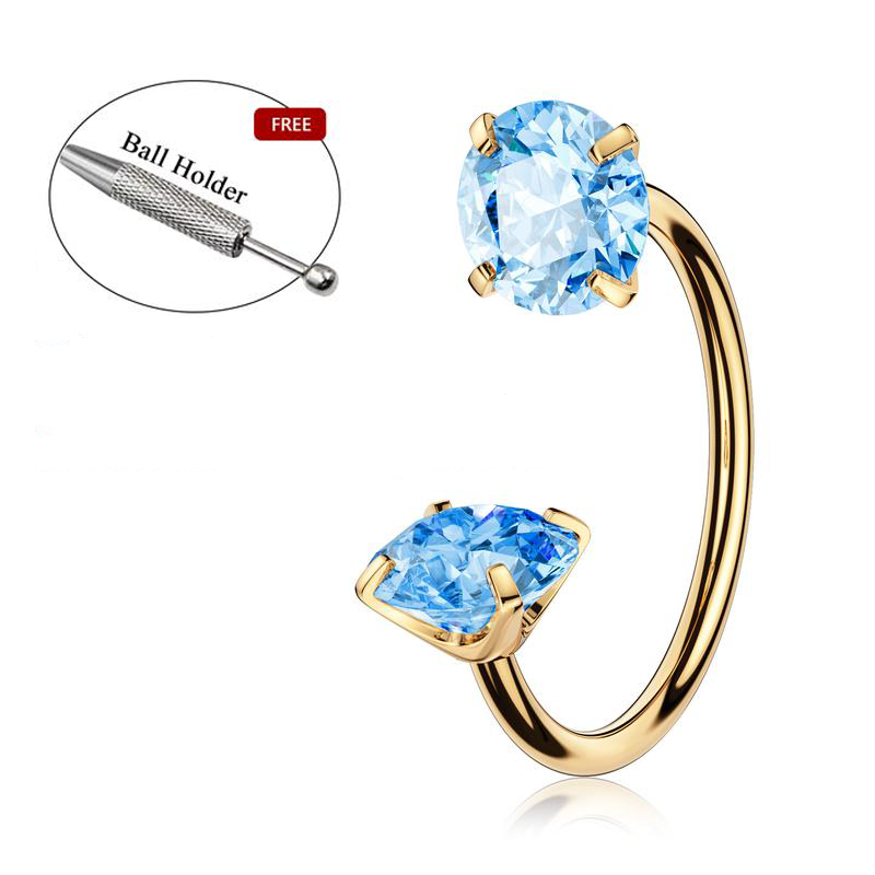 🎄Christmas Special: 48% Off🔥Horseshoe Nose Hoop with Free Ball Holder Tool