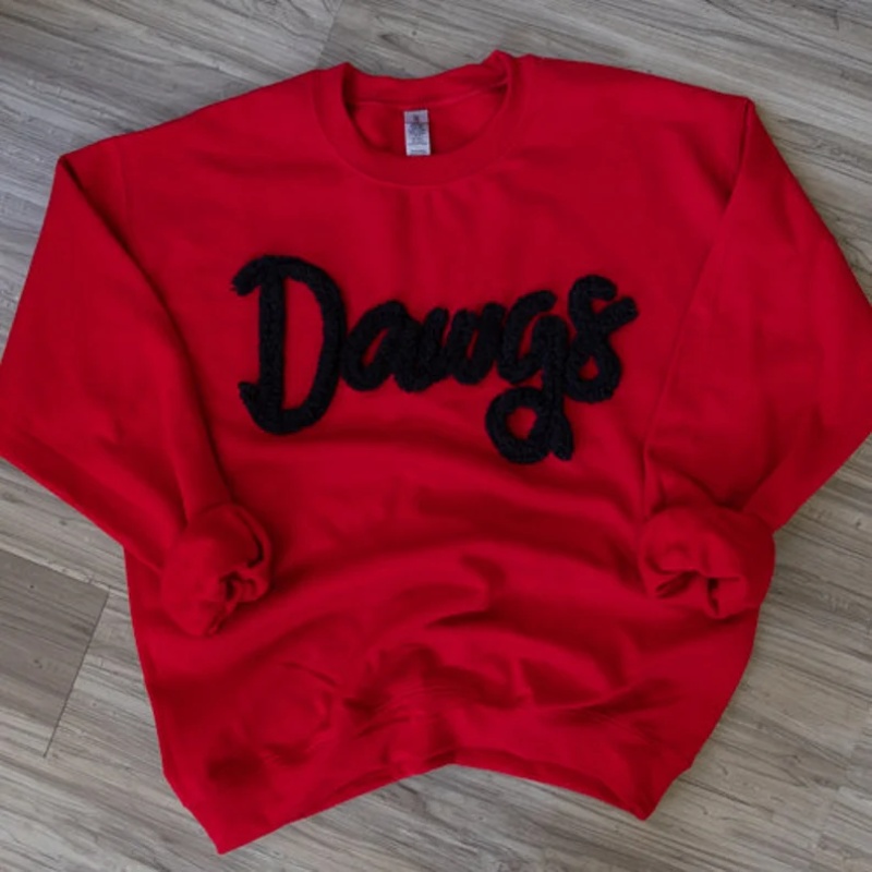 Oversized Team Chenille Embroidered Sweatshirt