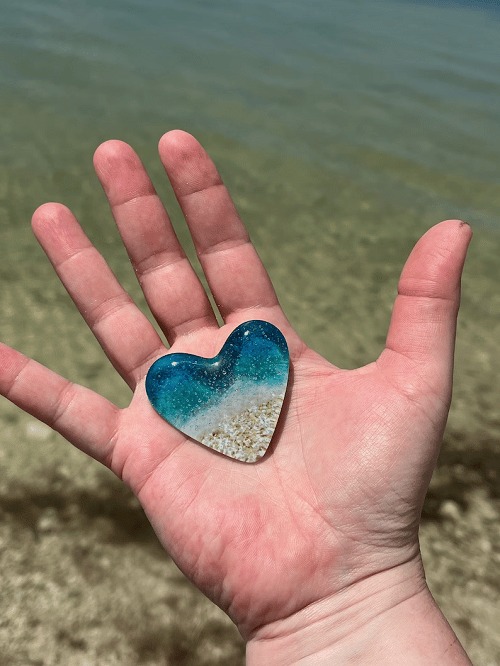 THE BEST GIFT--Glass Beach Pocket Heart