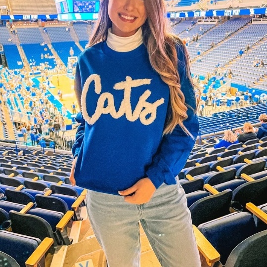 Oversized Team Chenille Embroidered Sweatshirt