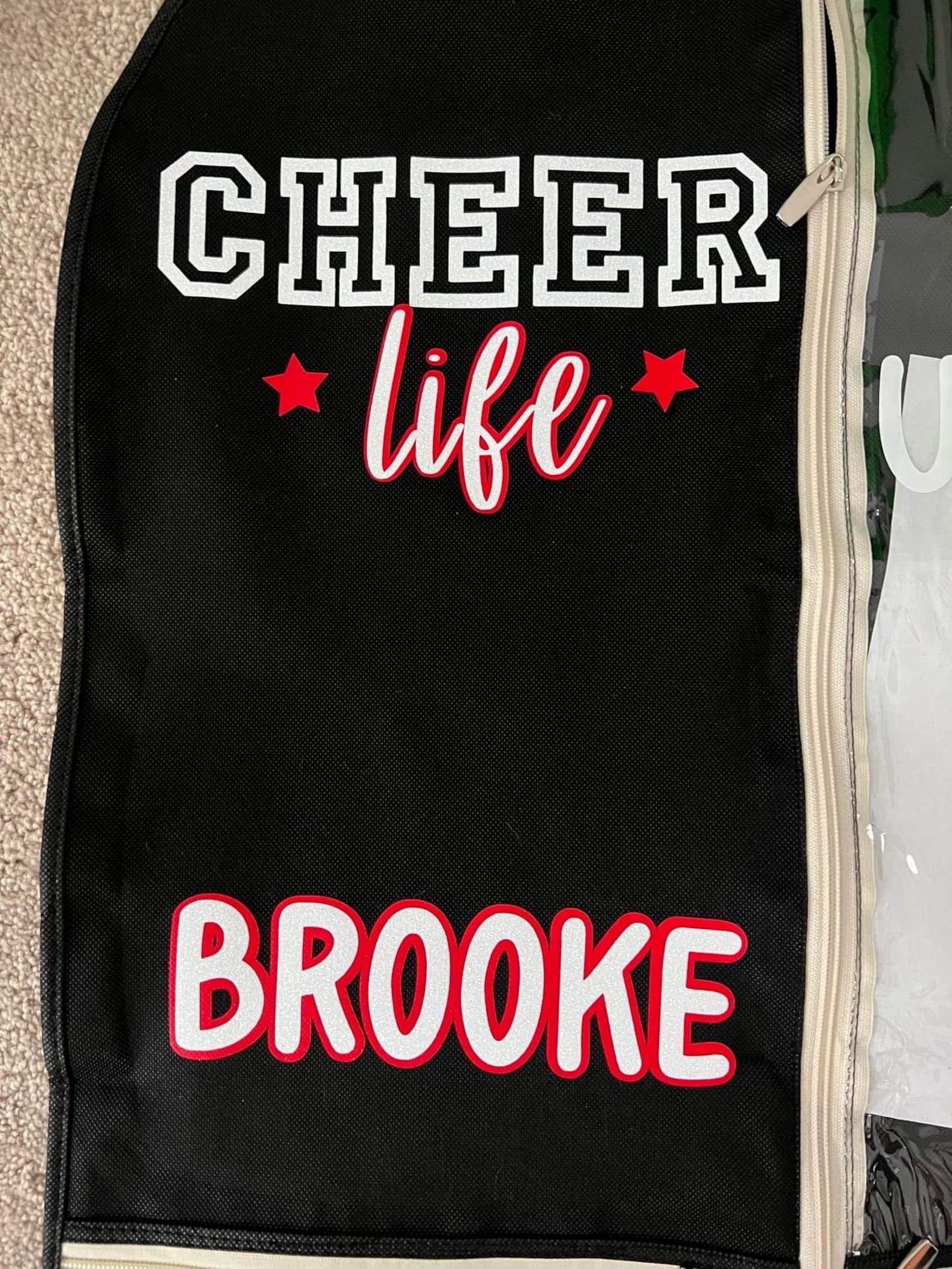 Personalized Cheer Life Garment Bags