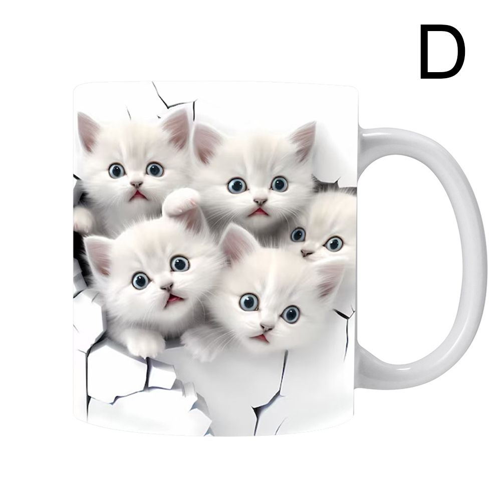 3D Cat Art Coffee Mug