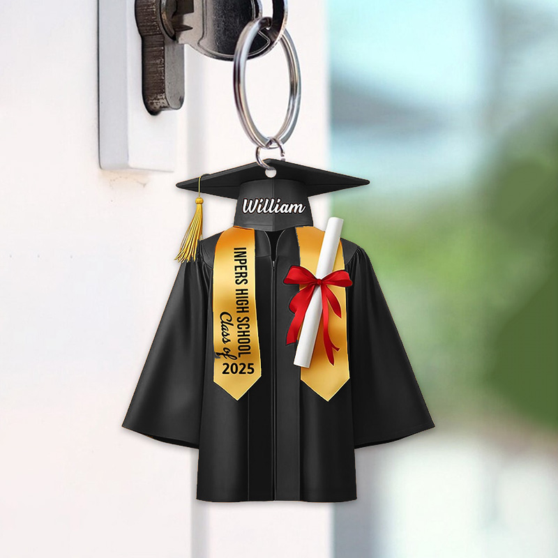 Personalized Graduation Keychain Class of 2025