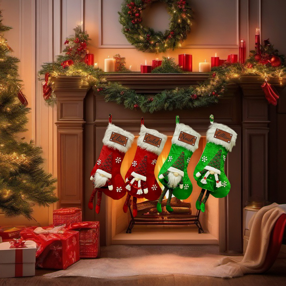 Personalized Christmas Socks ornament- stocking tag