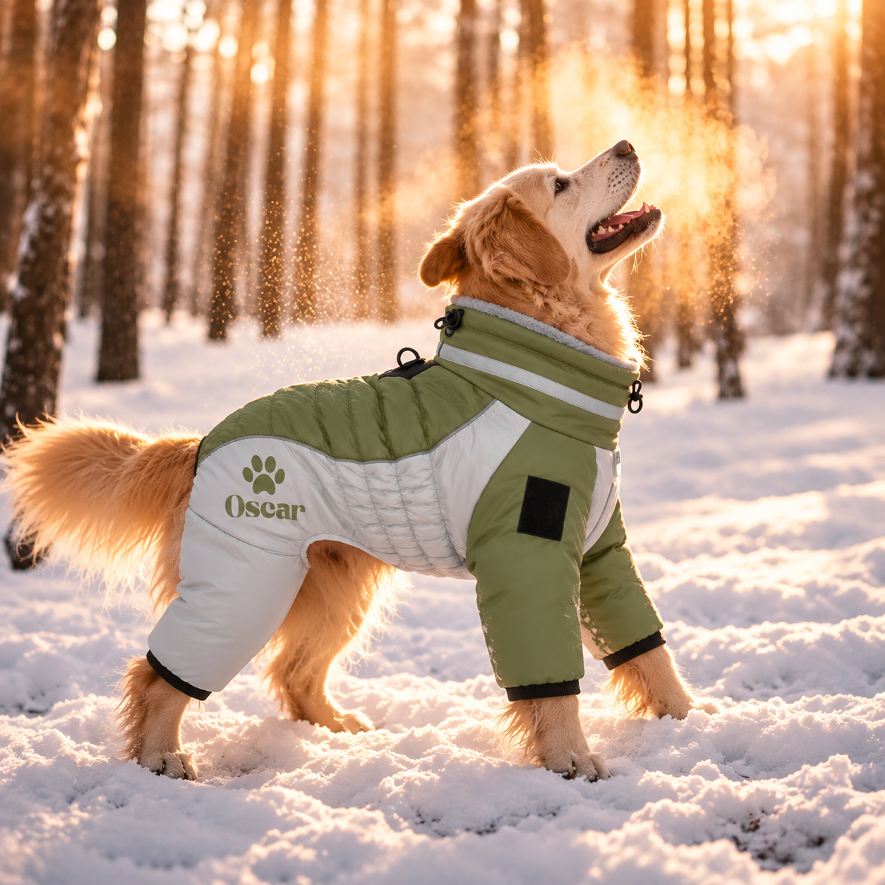 Personalized Pet Large Size Winter Warm Windproof Puffer Jacket