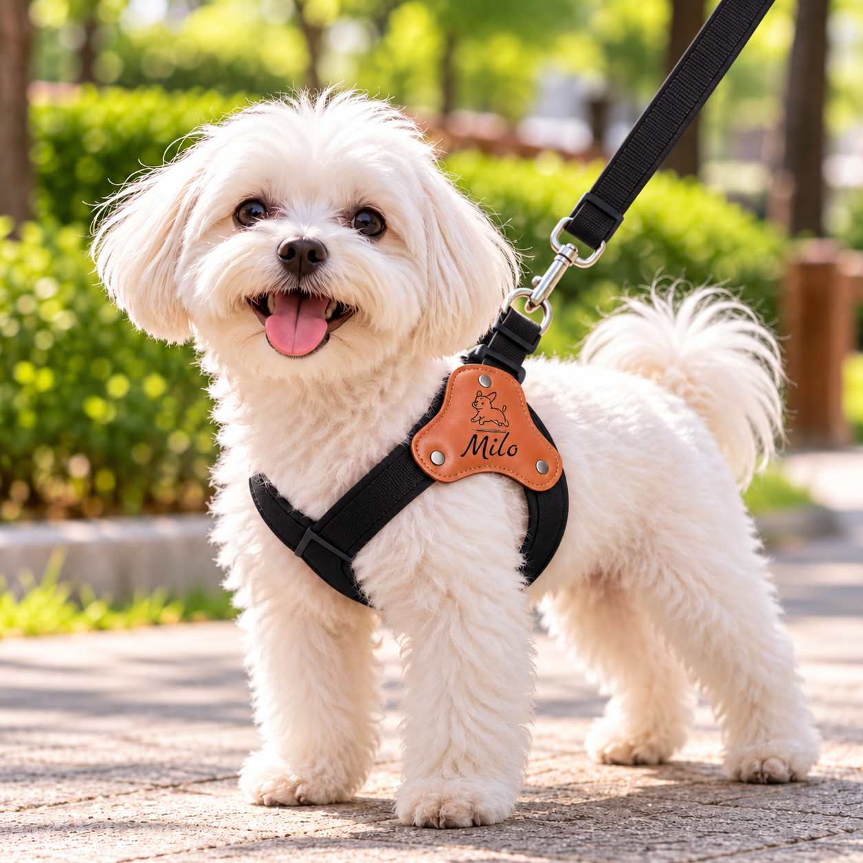 Personalized No-Pull Dog Harness & Leash Set